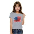 thumbnail image 1 of BRGZLK Boys Girls American Flag Cotton T-Shirts Kids Fashion Independence Day Prin Shirts Summer Casual Round Neck Short Sleeve Tops Gray 5-6 Years, 1 of 6