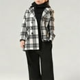 thumbnail image 1 of BRGZLK Boys Peacoat Fall Winter Plaid Mid Long Length Cardigan Warm Overcoat with Pockets and Buttons Trendy Casual Coat White 11-12 Years, 1 of 5