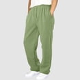 thumbnail image 1 of BRGZLK Boys Sweatpants Winter Solid Color Elastic Waist Kids Athletic Jogger Pants with Side Pockets Drawstring Green 14-15 Years, 1 of 5