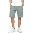 thumbnail image 1 of BRGZLK Casual Shorts for Boys Summer Solid Color Elastic Waist Drawstring Lightweight Vacation Jogger Loose Versatile Running Workout Short with Pockets Gray 7-8 Years, 1 of 6