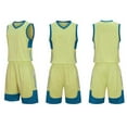 thumbnail image 1 of BRGZLK Children's Sports Shorts Sets Kids Trendy Solid Color Casual Round Neck Sleeveless Basketball Shirt With Elastic Waist Shorts Sports Quick Dry Set Khaki 6-7 Years, 1 of 6