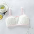 thumbnail image 1 of BRGZLK Cotton Girls Training Bra Kids Solid Soft Comfortable Spaghetti Strap Bra Thin Style Breathable Student Underwear for 7-10 Years Pink Free Size, 1 of 3