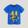 thumbnail image 1 of BRGZLK Cotton T Shirt for Boys Lovely Motorcycle Print Round Neck Casual Pullover T Shirt Little Kids Summer Short Sleeve Cotton Tops Blue A 5-6 Years, 1 of 5