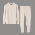 thumbnail image 1 of BRGZLK Cotton Underwear Set For Kids Fall Fashion Solid Color Mock Neck Soft Comfortable Warm Base Layer Clothes and Pants 2 Piece Pj Sets Khaki 14-15 Years, 1 of 3