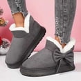thumbnail image 1 of BRGZLK Fleece Snow Boots for Women Winter Trendy Closed Toe Cute Bow Warm Cozy Plush Furry Funny Slip On Comfort Snow Booties for Outdoor Gray 40, 1 of 6