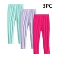 thumbnail image 1 of BRGZLK Girls Fall Cotton Leggings Baby Cute Solid Color High Waist Thin Full-Length Yoga Pants Pack Of 3 Mint Green 6-7 Years, 1 of 8