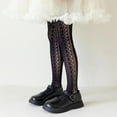 thumbnail image 1 of BRGZLK Girls Lace Stockings Summer Thin Hollowed Fishnet Stockings for Dance Black 5-8 Years, 1 of 3