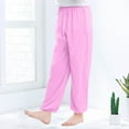 thumbnail image 1 of BRGZLK Girls Lantern Pants 2026 Solid Color Elastic Waist Lightweight Yoga Trousers Kids Outerwear Mosquito Repellent Long Pants Pink 9-10 Years, 1 of 4