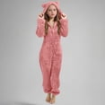 thumbnail image 1 of BRGZLK Girls Onesie Costume Cute Funny Hooded Costume Long Sleeve Zipper Warm Cozy Fashion Winter Warm Costume Casual Homewear Watermelon Red 15-16 Years, 1 of 5