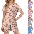 thumbnail image 1 of BRGZLK Girls Short Sleeve Casual Home T-Shirts Tops and Shorts Clothing Set Size 3-14 Years Summer 2 Piece Short Outfits, 1 of 6