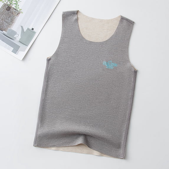 BRGZLK Girls Tank Tops Spring Summer Fashion Little Girls Solid Color Round Neck Soft Sleeveless Seamless Comfort Breathable Training Cotton Camisole Undershirts Gray 7-8 Years