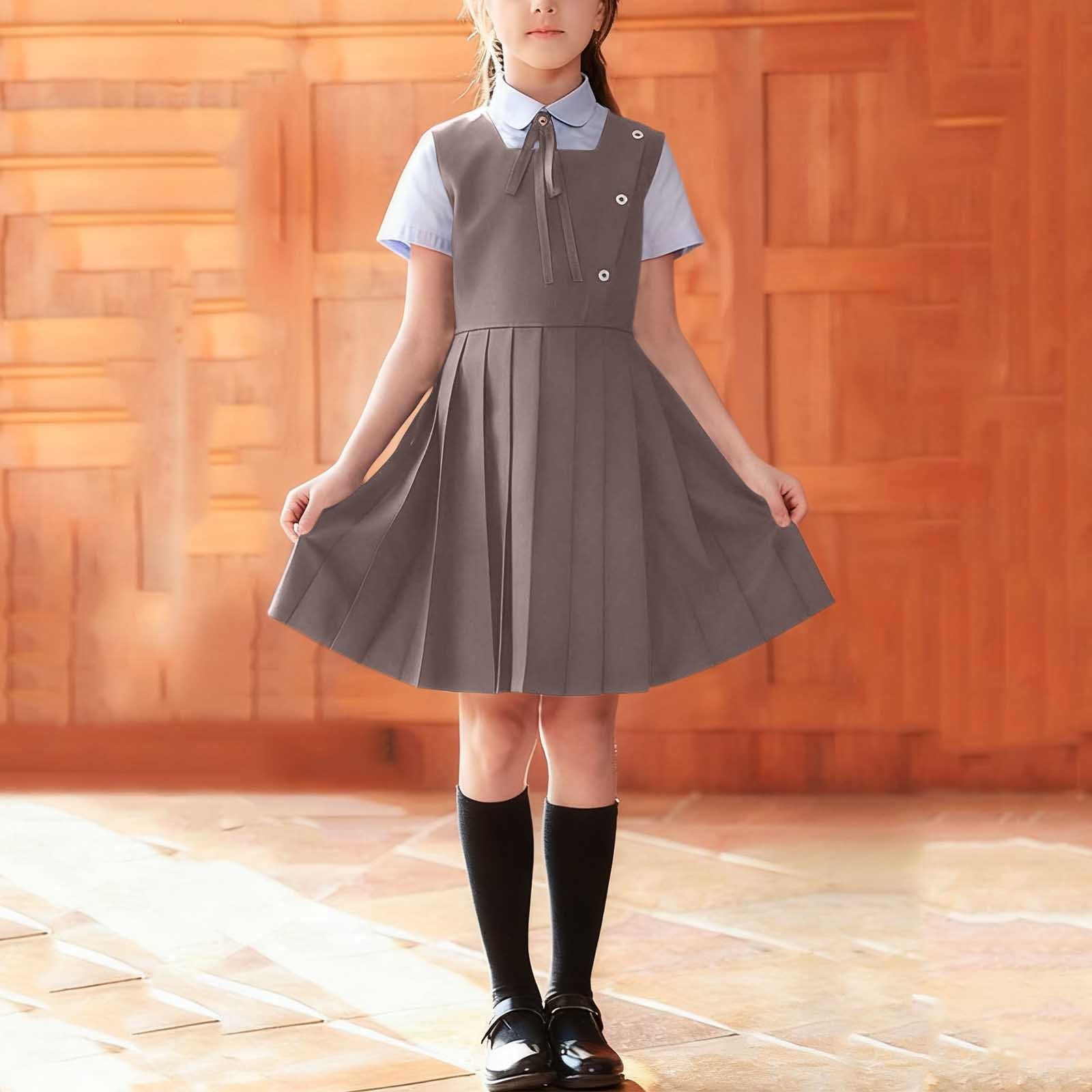 Girls' Short Sleeve And Gauze Skirt Suit    (Available) main image 1