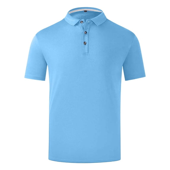 BRGZLK Golf Polo Shirts for Women Solid Color Moisture-Wicking Short Sleeve Polo Shirt Slim Fit Casual Business Breathable Stylish Tops Shirt Light Blue 3XL