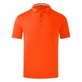 thumbnail image 1 of BRGZLK Golf Polo Shirts for Women Solid Color Moisture-Wicking Short Sleeve Polo Shirt Slim Fit Casual Business Breathable Stylish Tops Shirt Orange M, 1 of 4