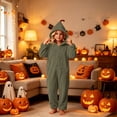 thumbnail image 1 of BRGZLK Halloween Pumpkin Onesie for Boys Girls 2026 Trendy Cute Long Sleeve Flannel Soft Cozy Plush Hooded Jumpsuit Winter Warm Fuzzy One Piece Jumpsuits Army Green 6-7 Years, 1 of 7