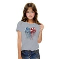 thumbnail image 1 of BRGZLK Independence Day Shirts For Kids Fashion Cute USA Flag Printed Tees Boys Girls Loose Round Neck Casual Short Sleeve Cotton Tops Gray 5-6 Years, 1 of 6