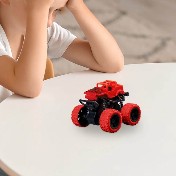 BRGZLK Inertial Four Wheel Drive Off Road Vehicle, 360 Rotation, 4 Wheel Drive, Durable Power to Push Away Toys, Game Set Gifts for Children Aged 3 to 8