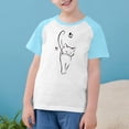 thumbnail image 1 of BRGZLK Kids Boys Girls Fashion T Shirts Lovely Cartoon Cat Graphic Print Raglan Sleeve Casual Loose Crewneck Short Sleeve Top Blue 5-6 Years, 1 of 6