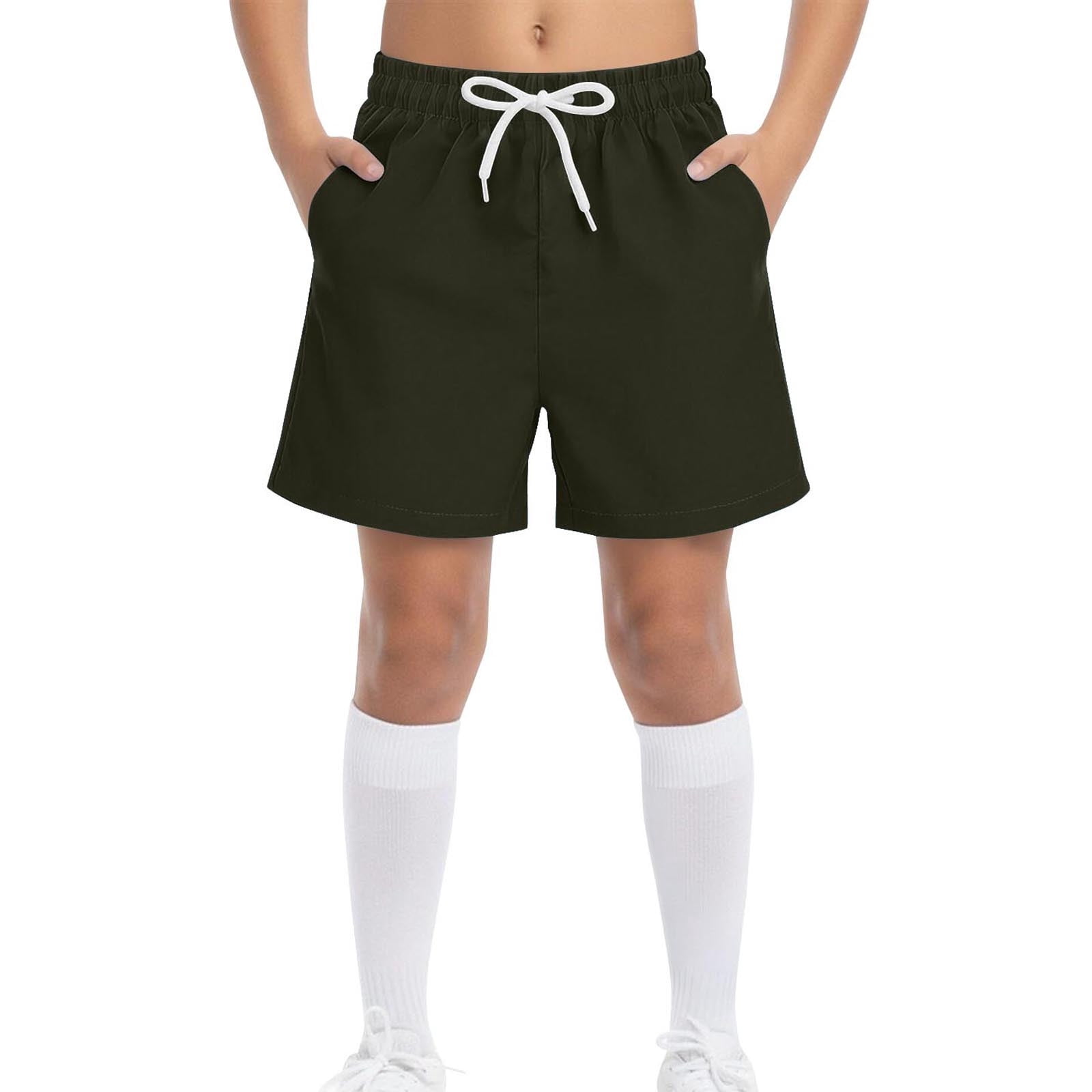 BRGZLK Kids Boys Swim Trunks Summer Solid Color Casual Lightweight ...