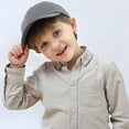 thumbnail image 1 of BRGZLK Kids Cotton Baseball Cap Summer Casual Solid Color Adjustable Sun Protection Short Brim Hat for Daily Wear Gray 48, 1 of 4