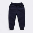 thumbnail image 1 of BRGZLK Kids Cotton Sweatpants Fall Winter Cute Solid Color Elastic Waistband Joggers Pants Ankle Binding Casual Outerwear Pants with Pocket Navy 12-13 Years, 1 of 4