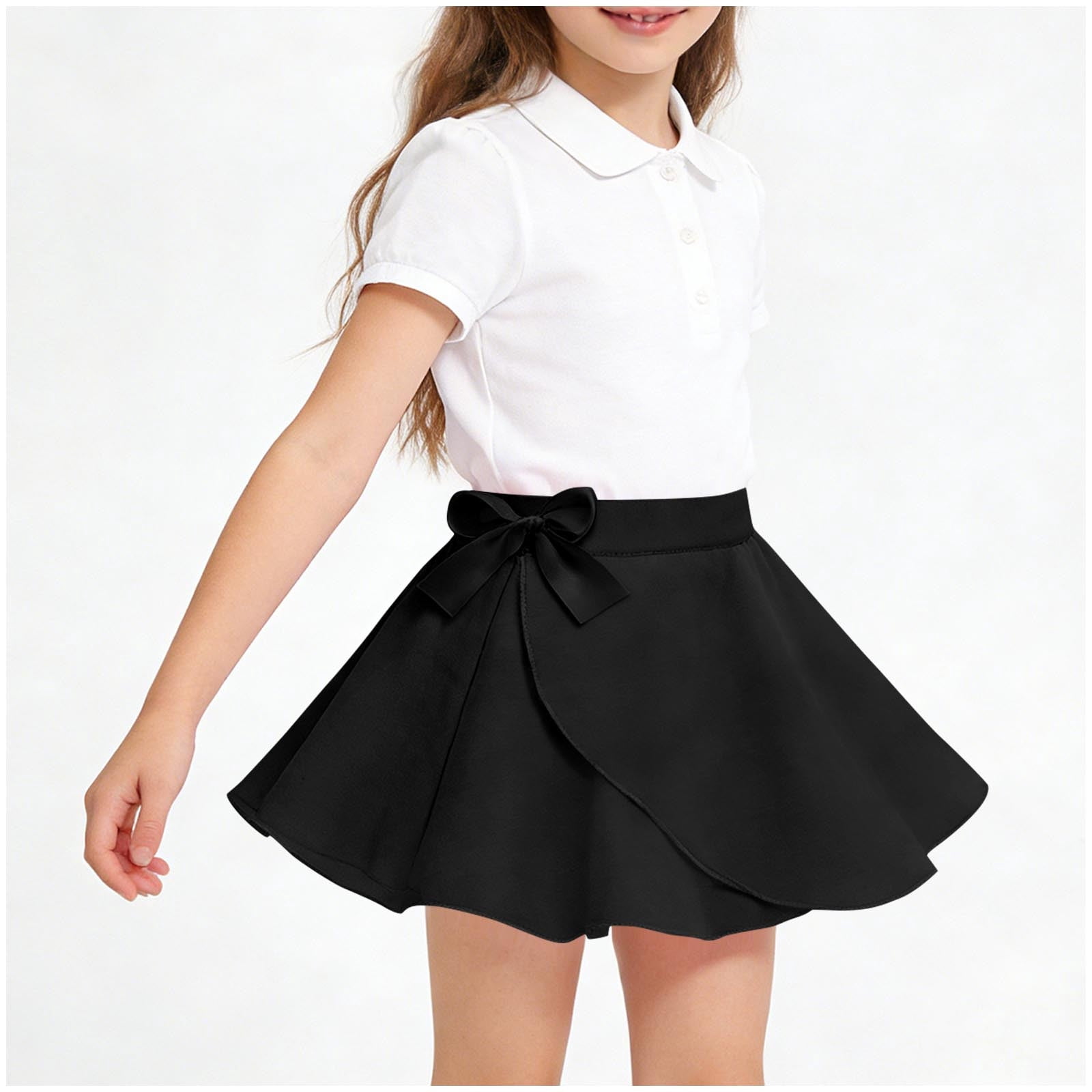 BRGZLK Kids Girls Ballet Wrap Skirt Summer Solid Color Chiffon