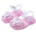 thumbnail image 1 of BRGZLK Kids Girls Closed Toe Sandals 2026 Cute Butterfly Soft Sole Clear Crystal Shoes Toddler Lightweight Non Slip Flat Sandals for Summer Vacation Beach Pink 8.5(Toddler), 1 of 7