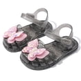 thumbnail image 1 of BRGZLK Kids Girls Closed Toe Sandals 2026 Cute Butterfly Soft Sole Clear Crystal Shoes Toddler Lightweight Non Slip Flat Sandals for Summer Vacation Beach Black 13.5(Little Kids), 1 of 6