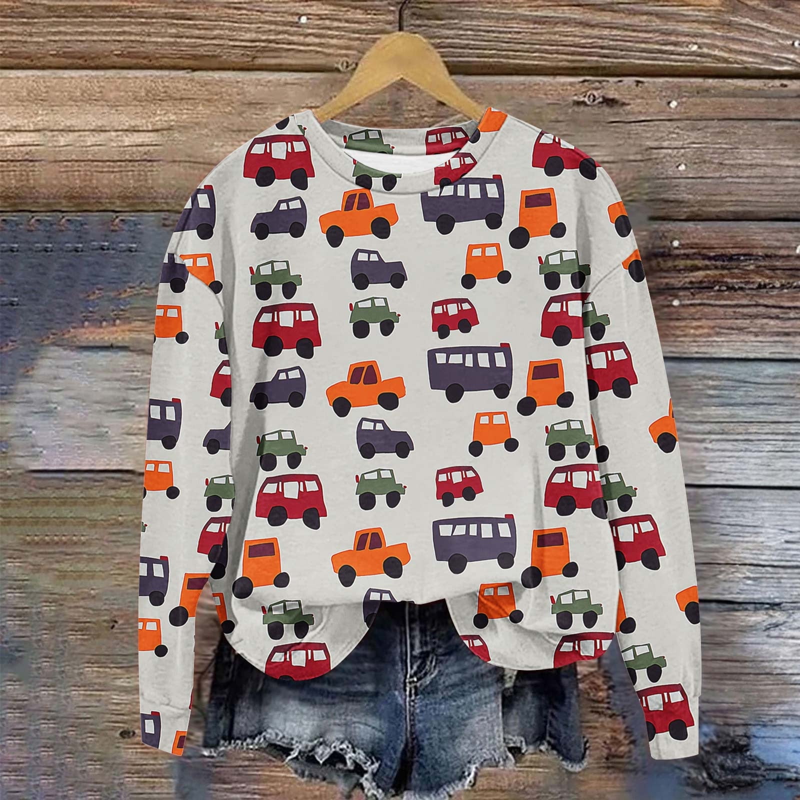 BRGZLK Kids Oversized Sweatshirt No Hood Boys Girls Cute Printed Drop ...