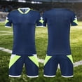 thumbnail image 1 of BRGZLK Kids Soccer Jerseys Summer Boys Girls Breathable Comfortable Short Sleeve Tops and Shorts Athletic Jersey Training Uniforms Outfits Navy 3XS, 1 of 5
