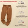 thumbnail image 1 of BRGZLK Kids Winter Leggings Fall Winter Thick Cotton Fleece Lined Elastic Waisted Warm Stretchy Thermal Basic Athletic Tights Pants Coffee 5-6 Years, 1 of 8