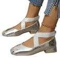 thumbnail image 1 of BRGZLK Lacquered Mary Shoes Shallow Cut Rectangular Toe One Foot Style Single Shoe, 1 of 7