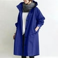 thumbnail image 1 of BRGZLK Ladies Winter Trench Coats Hooded Lapel Neck Outwear with Belt Plain Slim Outerwear Double Breasted Warm Jacket Ladies Elegant Women Long Parka Coat for Work Office, 1 of 1