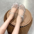thumbnail image 1 of BRGZLK Little Girls Crystal Shoes Summer Closed Toe Jelly Princess Shoes Flats Toddler Girl Mary Jane Dance Shoes for Birthday Party White 2.5-3 Years, 1 of 7
