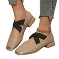 thumbnail image 1 of BRGZLK Mary Shoes Shallow Cut Rectangular Toe One Foot Style Single Shoe, 1 of 7