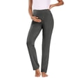thumbnail image 1 of BRGZLK Maternity Over The Belly Pants Belly Support Casual Solid Color Casual Comfy Pregnancy Full Length Secret Fit Leggings for Spring Summer Dark Gray M, 1 of 4