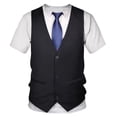 thumbnail image 1 of BRGZLK Men Casual Round Neck Printing Pullover Fitness Sports Shorts Sleeves T Shirt Blouse, 1 of 4
