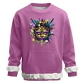 thumbnail image 1 of BRGZLK Men Mardi Gras Sweatshirt Fashion Loose Casual Round Neck Carnival Print Pullover Long Sleeve Sweatshirt Top Purple A S, 1 of 5
