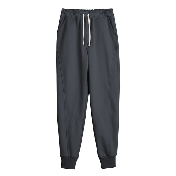 BRGZLK Men's Cargo Sweatpants Slim Leg Ankle Cuff Casual Youth Elastic Waist Drawstring Sports Long Pants Jogger Sweatpants Dark Gray XXL