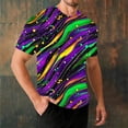 thumbnail image 1 of BRGZLK Men's Short Sleeve Carnival Printed Loose Elastic Fitness Non Positioning Printed Crew Neck Top Graphic Tee Casual Loose Fit Vacation 2026 Holiday Clothes, 1 of 4