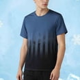 thumbnail image 1 of BRGZLK Men's Short-Sleeve Gradient Printed Sports Running Gym Workout Shirts Moisture Wicking Lightweight Sports Tee Tops, 1 of 5