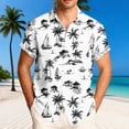 thumbnail image 1 of BRGZLK Men's Short Sleeve Hawaiian Shirt Floral Button Down Shirts Tropical Holiday Beach Shirts Lightweight Summer Tops, 1 of 5