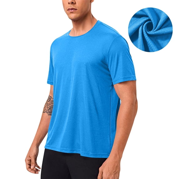 BRGZLK Men's Short Sleeve Upf 50+ T-Shirt Quick Dry Rash Guard Athletic Running Swim Top Tee Performance Water Shirts