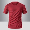 thumbnail image 1 of BRGZLK Men's Short Sleeved Sweatshirt Slim Fit Quick Drying Sweatshirt Moisture Wicking Anti Rash Sports Running Swimming Top T-Shirt Performance Water Shirt, 1 of 6
