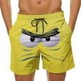 thumbnail image 1 of BRGZLK Men's Swim Trunks Summer 2026 Funny Print Casual Elastic Waist Drawstring Quick Dry Lightweight Breathable Swimming Board Shorts Yellow XL, 1 of 5