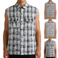 thumbnail image 1 of BRGZLK Men's Tank Tops Sleeveless Shirts Plaid Flannel Shirt Light and Breathable Vintage Suitable For Summer Casual Wear, 1 of 5