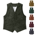 thumbnail image 1 of BRGZLK Men's Tank Tops Utility Casual Fishing Vests Outdoor Vest Multi Pockets V-Neck Vest Travel Hunting Camping Tactical Outerwear, 1 of 6