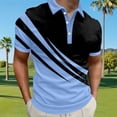 thumbnail image 1 of BRGZLK Mens Golf Shirt Summer Trendy Print Short Sleeve Turn-Down Collar Pullover Casual Business T-Shirts Lightweight Breathable Tennis Shirts Light Blue XL, 1 of 6