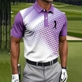 thumbnail image 1 of BRGZLK Mens Golf Shirts Summer 2026 Short Sleeve Turn-Down Collar Button-Down Lightweight Breathable Moisture Wicking Casual Pullover Shirts Purple XL, 1 of 6
