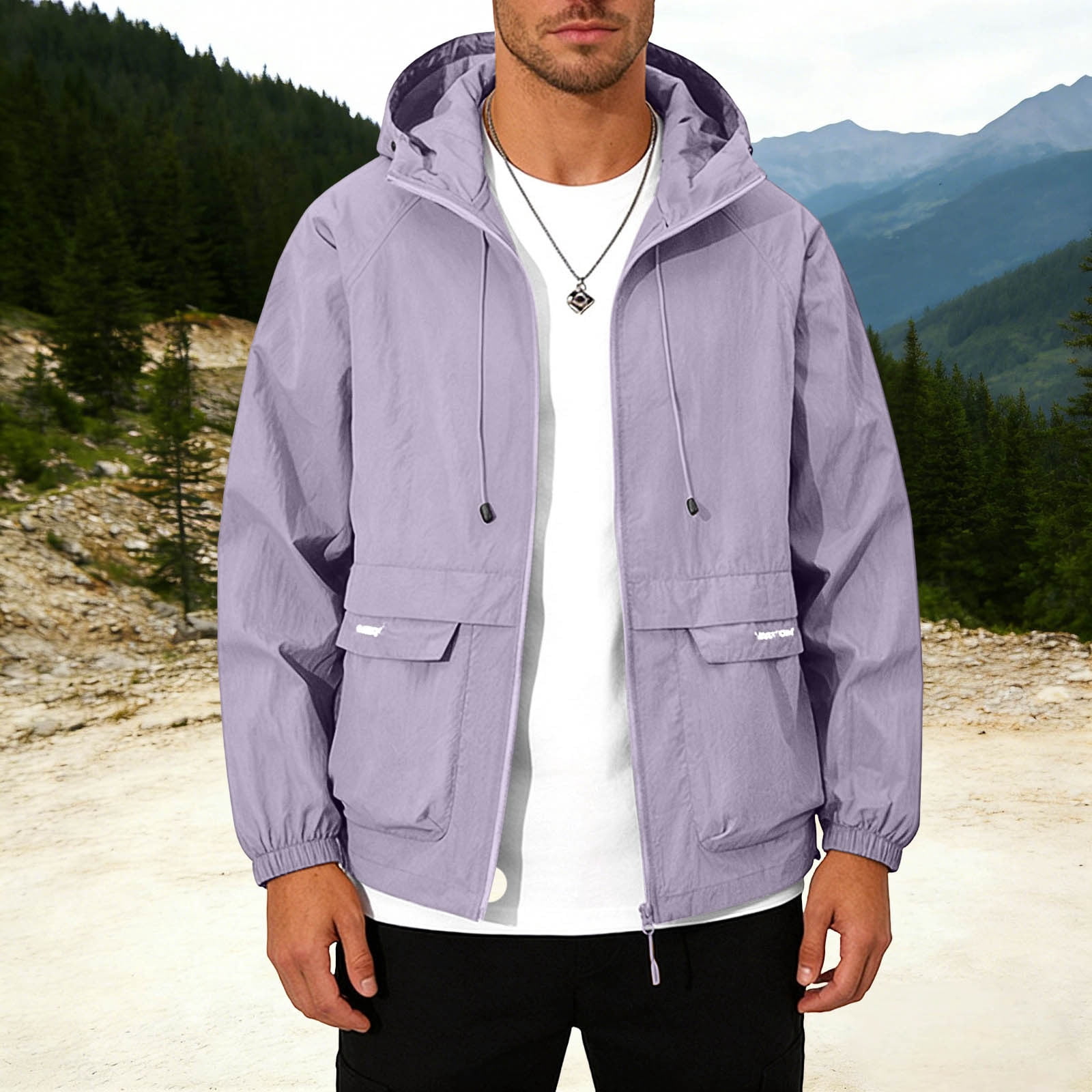 Light Color Jacket BRGZLK Mens Lightweight Jackets Summer 2026 Casual Fashion Solid Color ...